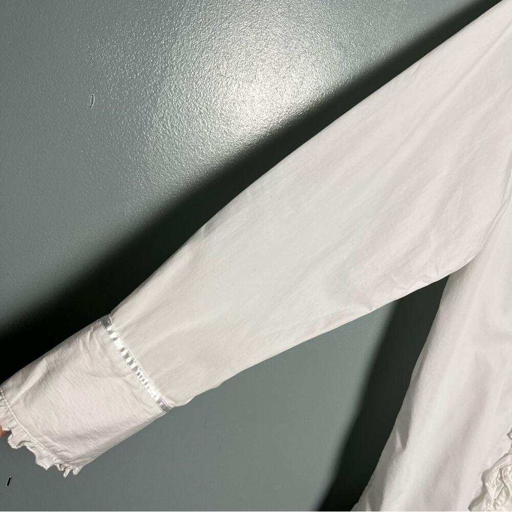 Pendleton Petites Button Down Ruffle White Long S… - image 5